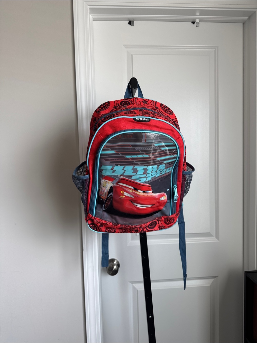 American Tourister Red and Turquoise Lightning McQueen Kids Backpack